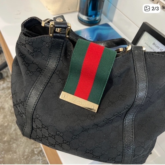 Gucci GG Canvas Web Hobo, Black 

GREAT Used Condition
Some wear,bottom & inside - Picture 3 of 10